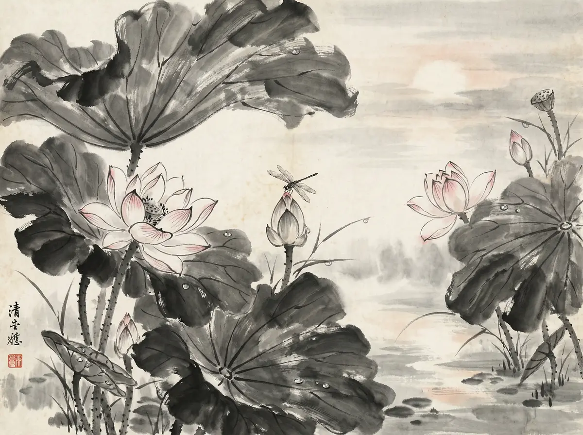 澳门太阳城旅行家专栏莲花池水墨画